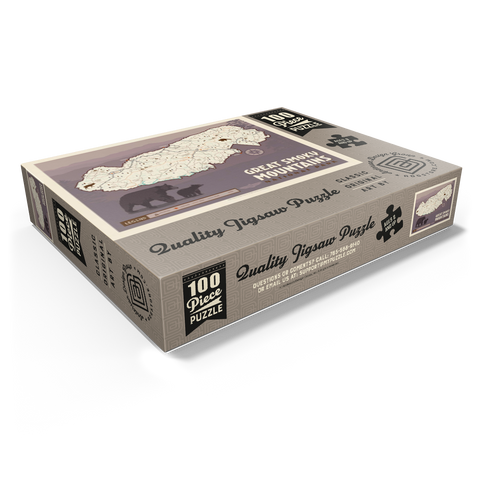 Map of Great Smoky Mtns National Park, Vintage Poster 100 Jigsaw Puzzle box view1