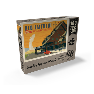 Yellowstone National Park: Old Faithful Inn, Vintage Poster 100 Jigsaw Puzzle box view2