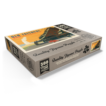 Yellowstone National Park: Old Faithful Inn, Vintage Poster 500 Jigsaw Puzzle box view1