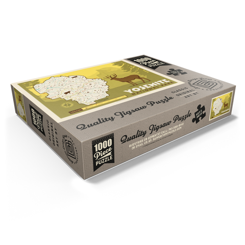 Map of Yosemite National Park, Vintage Poster 1000 Jigsaw Puzzle box view1