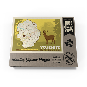 Map of Yosemite National Park, Vintage Poster 1000 Jigsaw Puzzle box view3