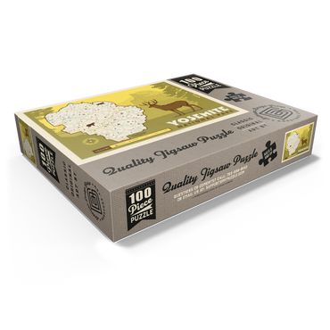Map of Yosemite National Park, Vintage Poster 100 Jigsaw Puzzle box view1