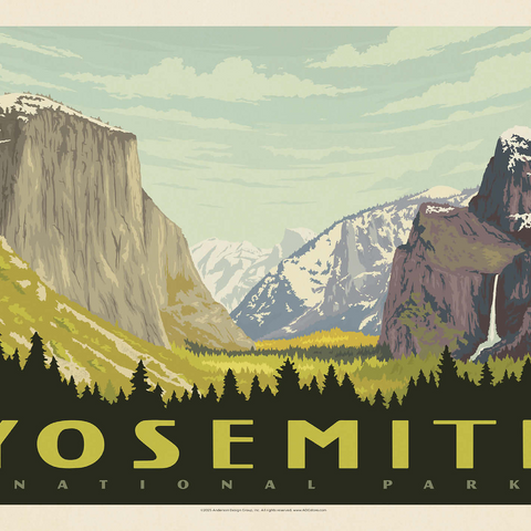 Yosemite National Park: Yosemite Valley (Horizontal) 1000 Jigsaw Puzzle 3D Modell