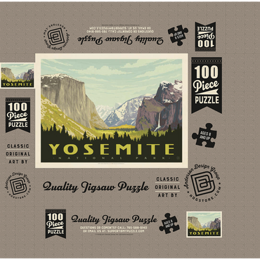 Yosemite National Park: Yosemite Valley (Horizontal) 100 Jigsaw Puzzle box 3D Modell