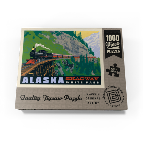 Alaska: Skagway, Vintage Poster 1000 Jigsaw Puzzle box view3