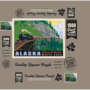 Alaska: Skagway, Vintage Poster 1000 Jigsaw Puzzle box 3D Modell