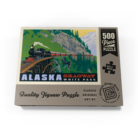 Alaska: Skagway, Vintage Poster 500 Jigsaw Puzzle box view3