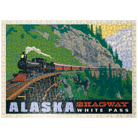 puzzleplate Alaska: Skagway, Vintage Poster 500 Jigsaw Puzzle