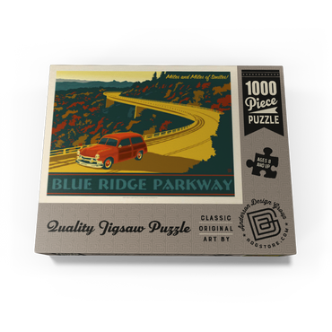 Blue Ridge Parkway, Vintage Poster 1000 Jigsaw Puzzle box view3