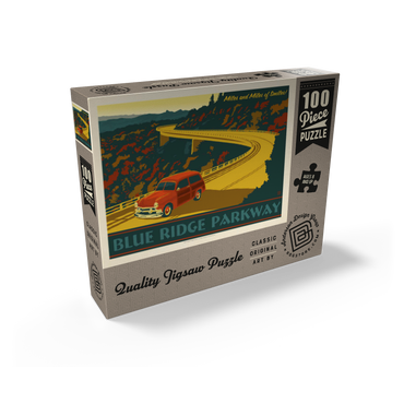 Blue Ridge Parkway, Vintage Poster 100 Jigsaw Puzzle box view2