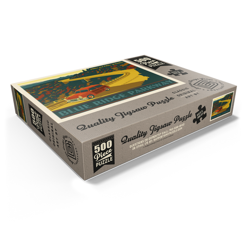 Blue Ridge Parkway, Vintage Poster 500 Jigsaw Puzzle box view1