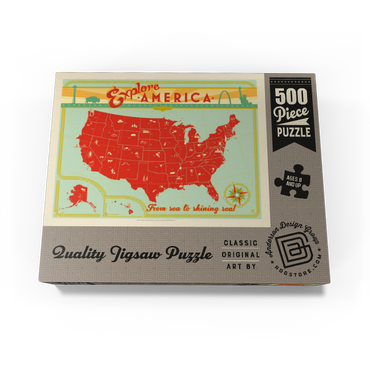 Map of the USA Print 500 Jigsaw Puzzle box view3