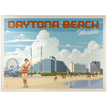 puzzleplate Daytona Beach, Florida, Vintage Poster 1000 Jigsaw Puzzle