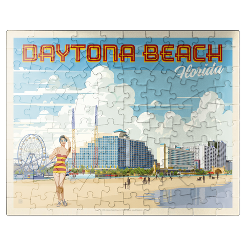 puzzleplate Daytona Beach, Florida, Vintage Poster 100 Jigsaw Puzzle