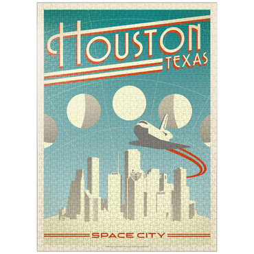 puzzleplate Houston: Space City, Vintage Poster 1000 Jigsaw Puzzle