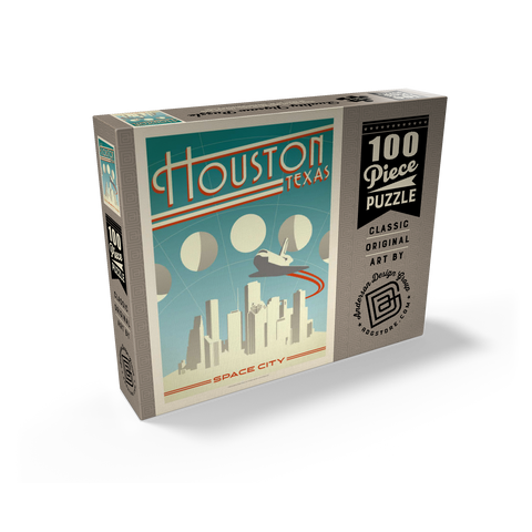 Houston: Space City, Vintage Poster 100 Jigsaw Puzzle box view2