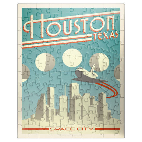 puzzleplate Houston: Space City, Vintage Poster 100 Jigsaw Puzzle