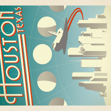 Houston: Space City, Vintage Poster 100 Jigsaw Puzzle 3D Modell