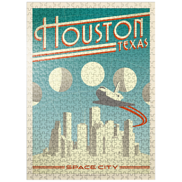 puzzleplate Houston: Space City, Vintage Poster 500 Jigsaw Puzzle
