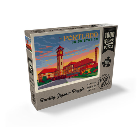 Portland, Oregon: Union Station, Vintage Poster 1000 Jigsaw Puzzle box view2