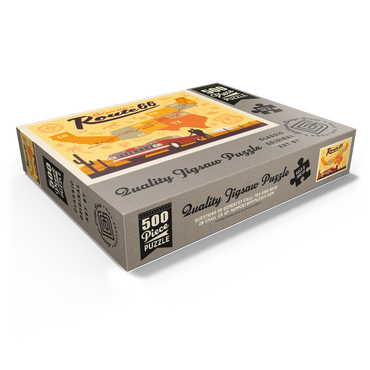 Route 66 Map, Vintage Poster 500 Jigsaw Puzzle box view1