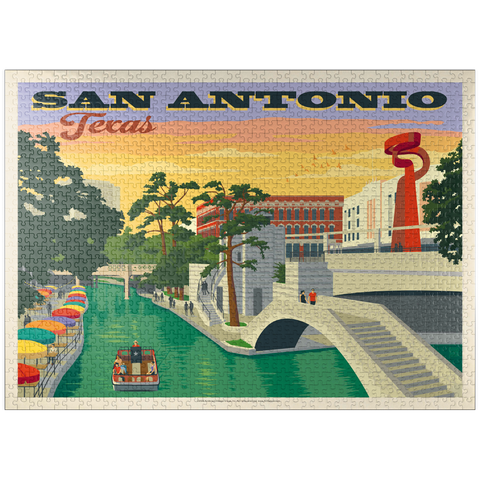 puzzleplate San Antonio, TX: River Walk (Horizontal) 1000 Jigsaw Puzzle