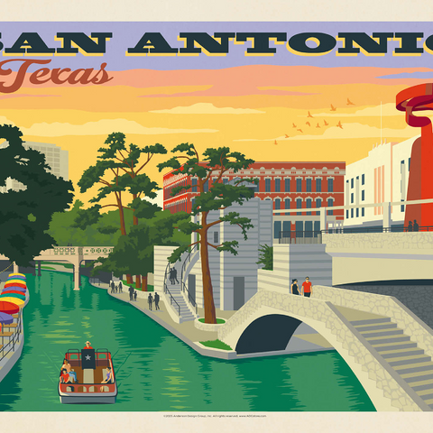 San Antonio, TX: River Walk (Horizontal) 1000 Jigsaw Puzzle 3D Modell