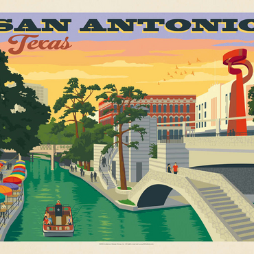 San Antonio, TX: River Walk (Horizontal) 100 Jigsaw Puzzle 3D Modell