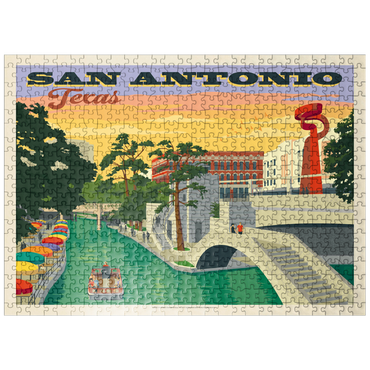 puzzleplate San Antonio, TX: River Walk (Horizontal) 500 Jigsaw Puzzle