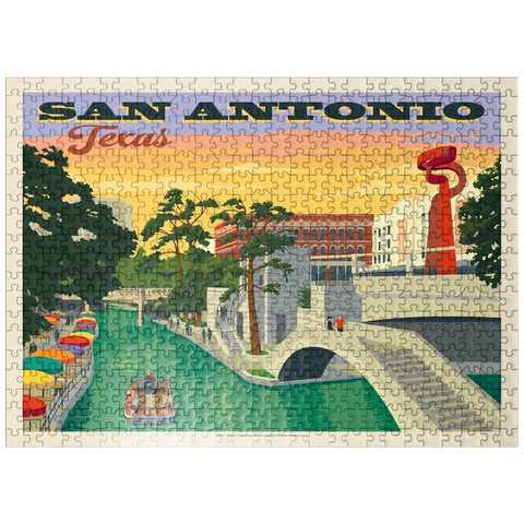 puzzleplate San Antonio, TX: River Walk (Horizontal) 500 Jigsaw Puzzle