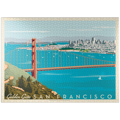 puzzleplate San Francisco: Golden Gate Bridge (Horizontal) 1000 Jigsaw Puzzle