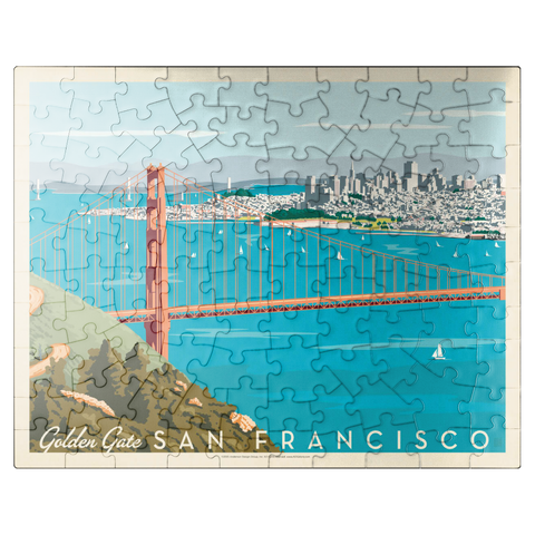 puzzleplate San Francisco: Golden Gate Bridge (Horizontal) 100 Jigsaw Puzzle