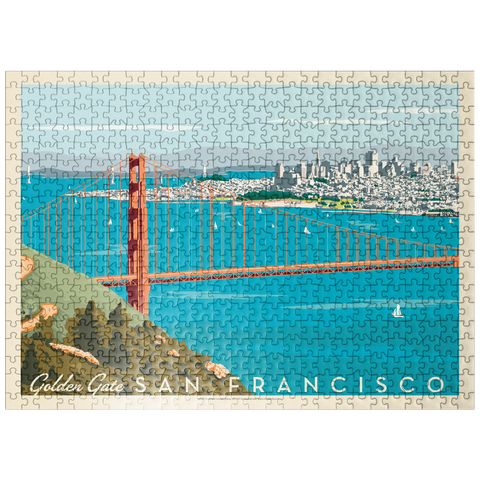 puzzleplate San Francisco: Golden Gate Bridge (Horizontal) 500 Jigsaw Puzzle
