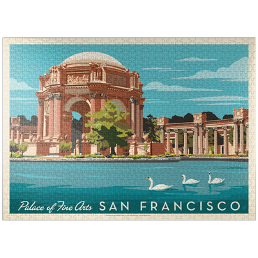 puzzleplate San Francisco: Palace of Fine Arts, Vintage Poster 1000 Jigsaw Puzzle
