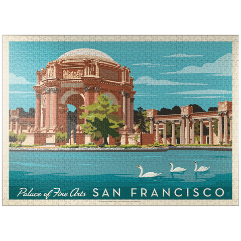 puzzleplate San Francisco: Palace of Fine Arts, Vintage Poster 1000 Jigsaw Puzzle