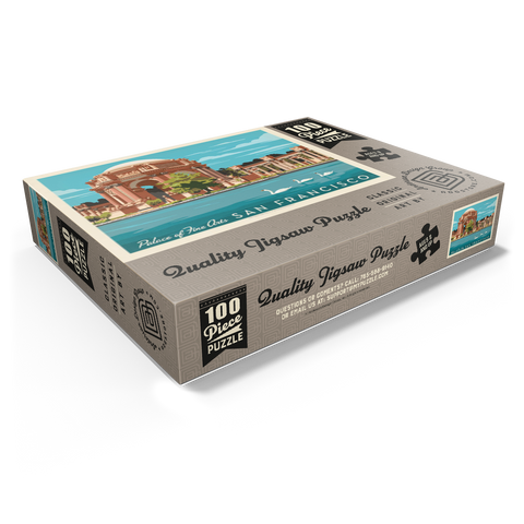 San Francisco: Palace of Fine Arts, Vintage Poster 100 Jigsaw Puzzle box view1