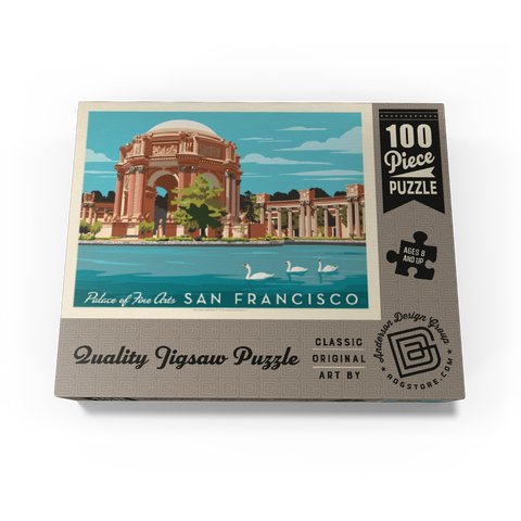San Francisco: Palace of Fine Arts, Vintage Poster 100 Jigsaw Puzzle box view3