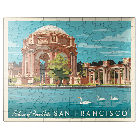 puzzleplate San Francisco: Palace of Fine Arts, Vintage Poster 100 Jigsaw Puzzle