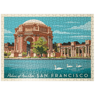 puzzleplate San Francisco: Palace of Fine Arts, Vintage Poster 500 Jigsaw Puzzle