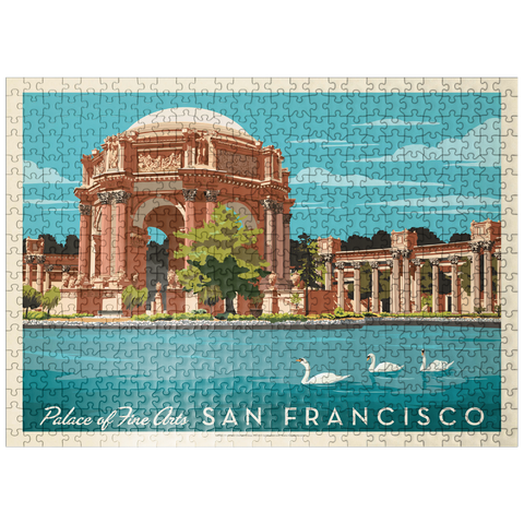 puzzleplate San Francisco: Palace of Fine Arts, Vintage Poster 500 Jigsaw Puzzle