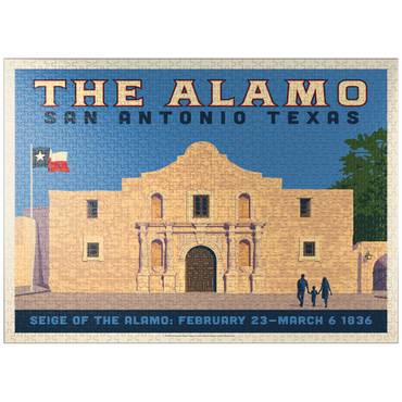 puzzleplate San Antonio, TX: The Alamo (Horizontal) 1000 Jigsaw Puzzle