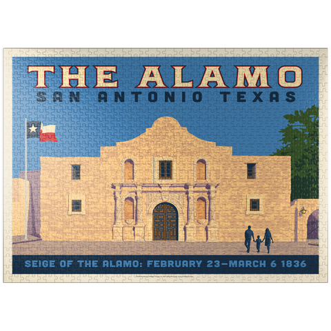 puzzleplate San Antonio, TX: The Alamo (Horizontal) 1000 Jigsaw Puzzle