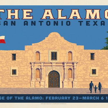 San Antonio, TX: The Alamo (Horizontal) 1000 Jigsaw Puzzle 3D Modell