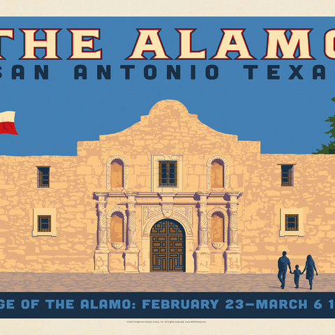 San Antonio, TX: The Alamo (Horizontal) 1000 Jigsaw Puzzle 3D Modell