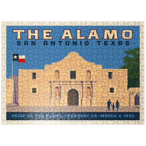 puzzleplate San Antonio, TX: The Alamo (Horizontal) 500 Jigsaw Puzzle