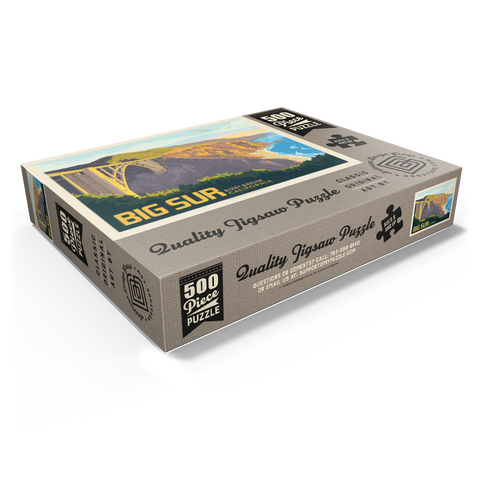 Big Sur, California: Bixby Bridge, Vintage Poster 500 Jigsaw Puzzle box view1