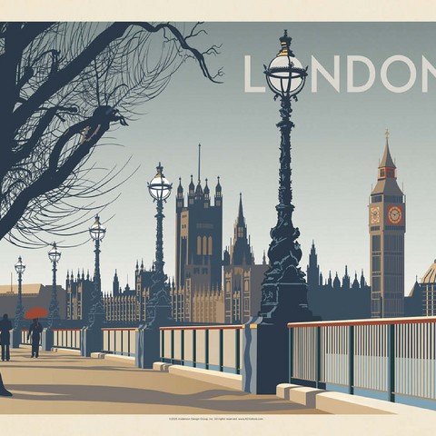 England: London (Horizontal) 100 Jigsaw Puzzle 3D Modell