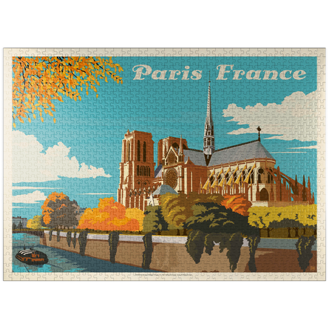 puzzleplate France: Paris, Notre Dame (Horizontal) 1000 Jigsaw Puzzle