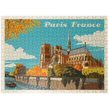 puzzleplate France: Paris, Notre Dame (Horizontal) 500 Jigsaw Puzzle