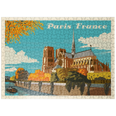 puzzleplate France: Paris, Notre Dame (Horizontal) 500 Jigsaw Puzzle